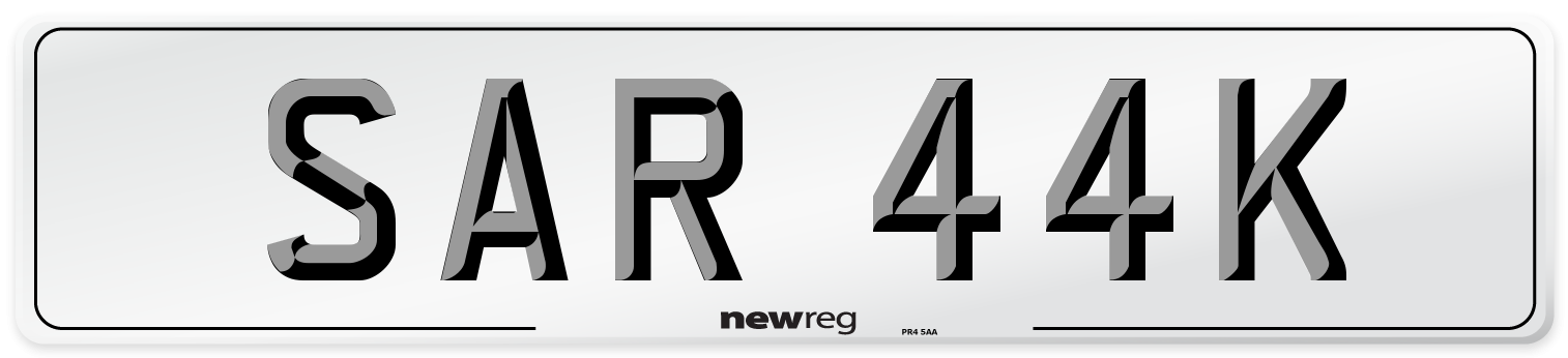 SAR 44K Number Plate from New Reg